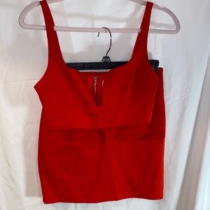 Two piece red top & skirt